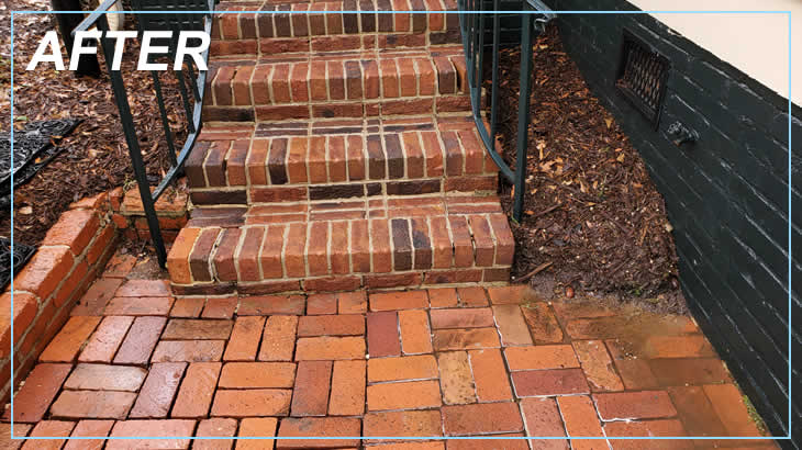 After Brick Cleaning Power Washing Services