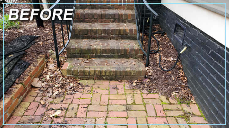 Before Brick Cleaning Power Washing Services